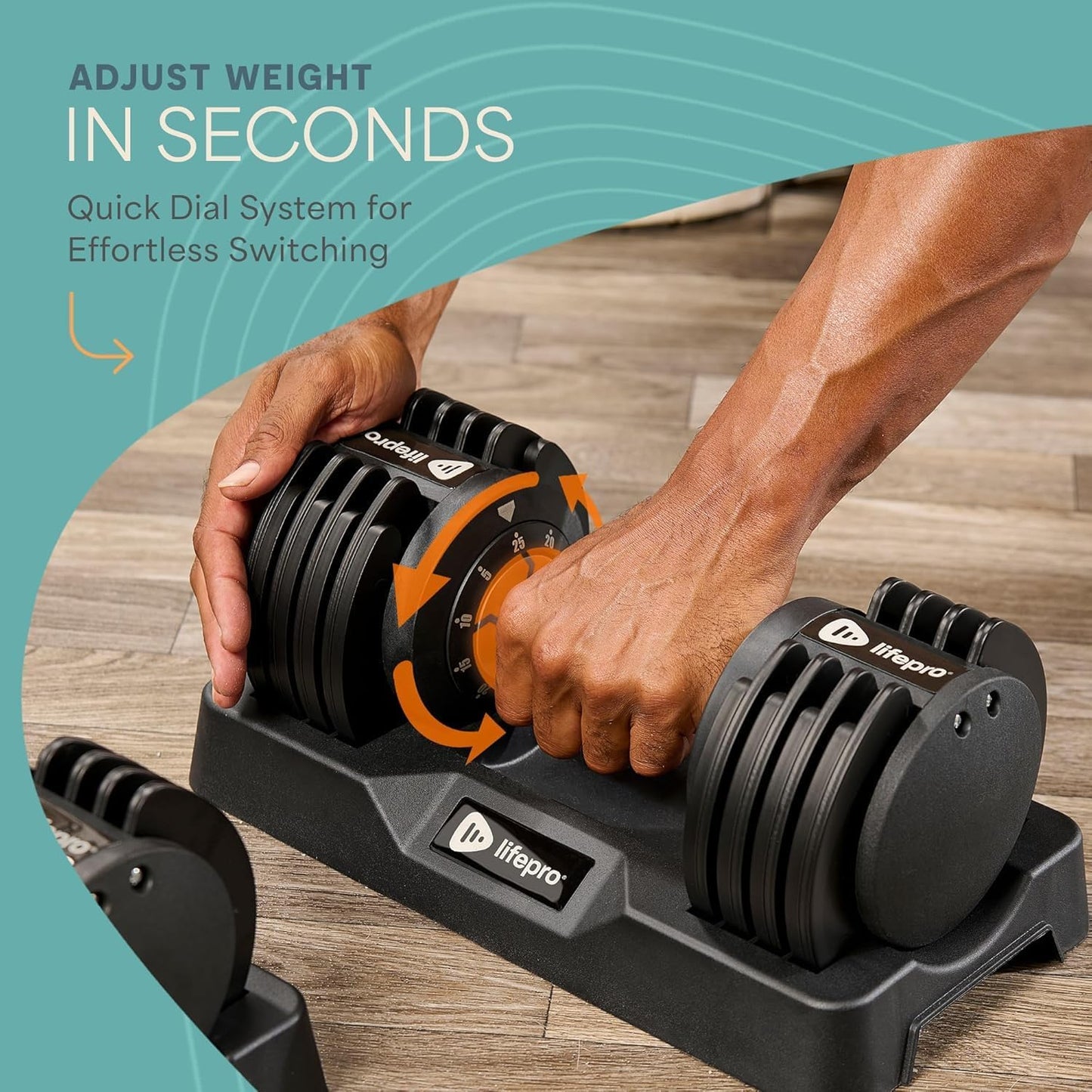 Adjustable Dumbbells Set – Quick-Adjust Space-Saving Weights with Anti-Slip Handle for Home Gym Strength Training