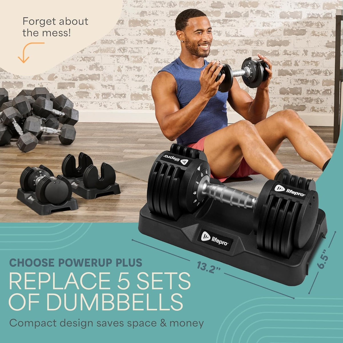Adjustable Dumbbells Set – Quick-Adjust Space-Saving Weights with Anti-Slip Handle for Home Gym Strength Training