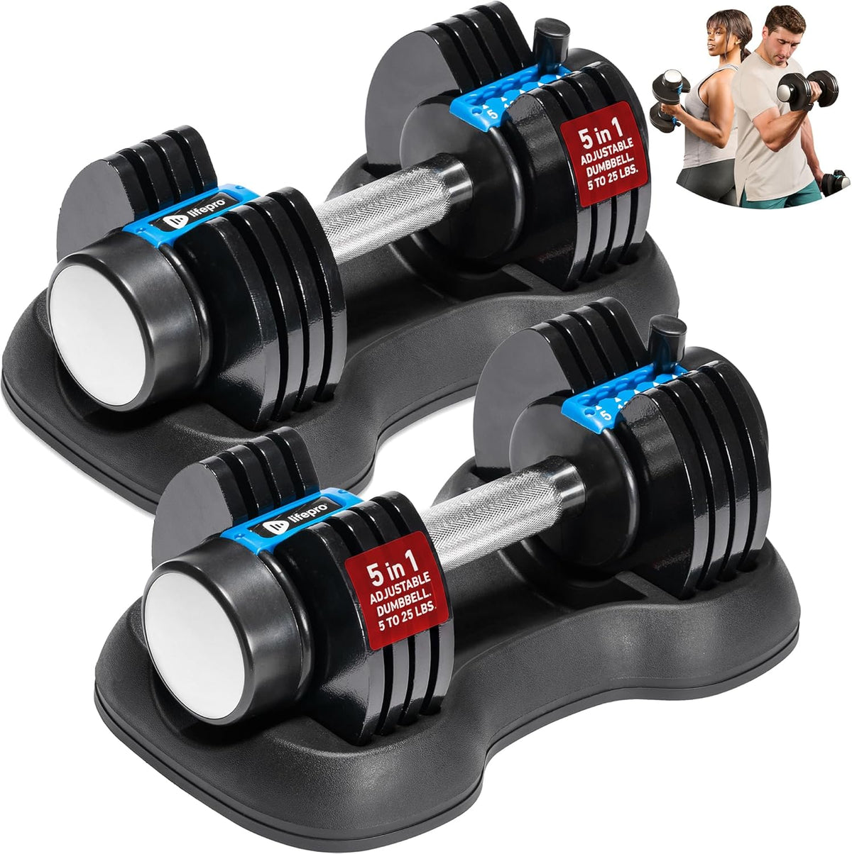 Adjustable Dumbbells Set – Quick-Adjust Space-Saving Weights with Anti-Slip Handle for Home Gym Strength Training