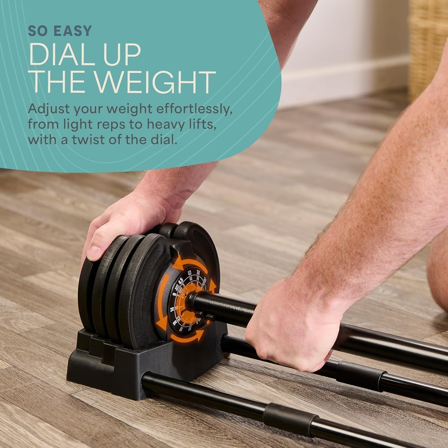 Adjustable Dumbbells Set – Quick-Adjust Space-Saving Weights with Anti-Slip Handle for Home Gym Strength Training