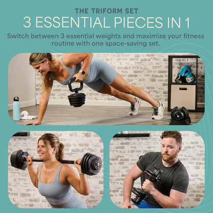 Adjustable Dumbbells Set – Quick-Adjust Space-Saving Weights with Anti-Slip Handle for Home Gym Strength Training