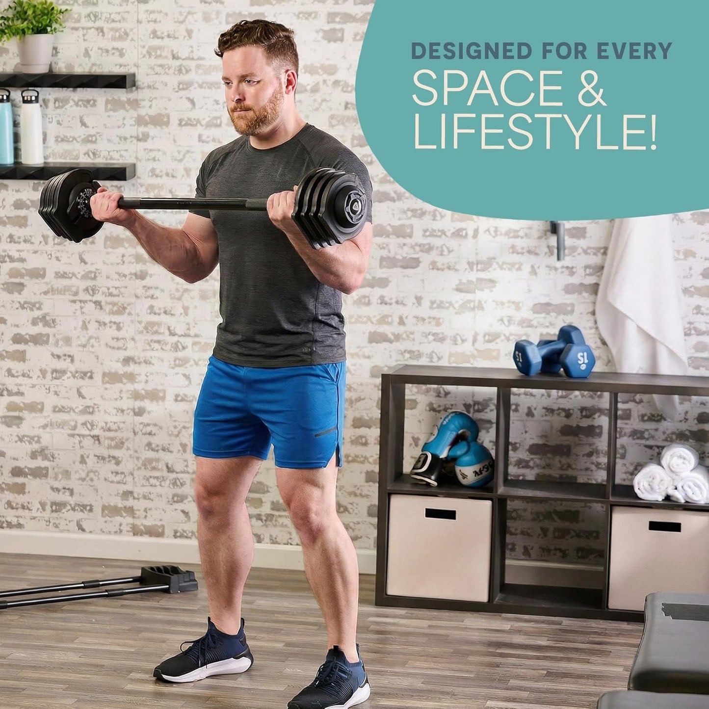Adjustable Dumbbells Set – Quick-Adjust Space-Saving Weights with Anti-Slip Handle for Home Gym Strength Training