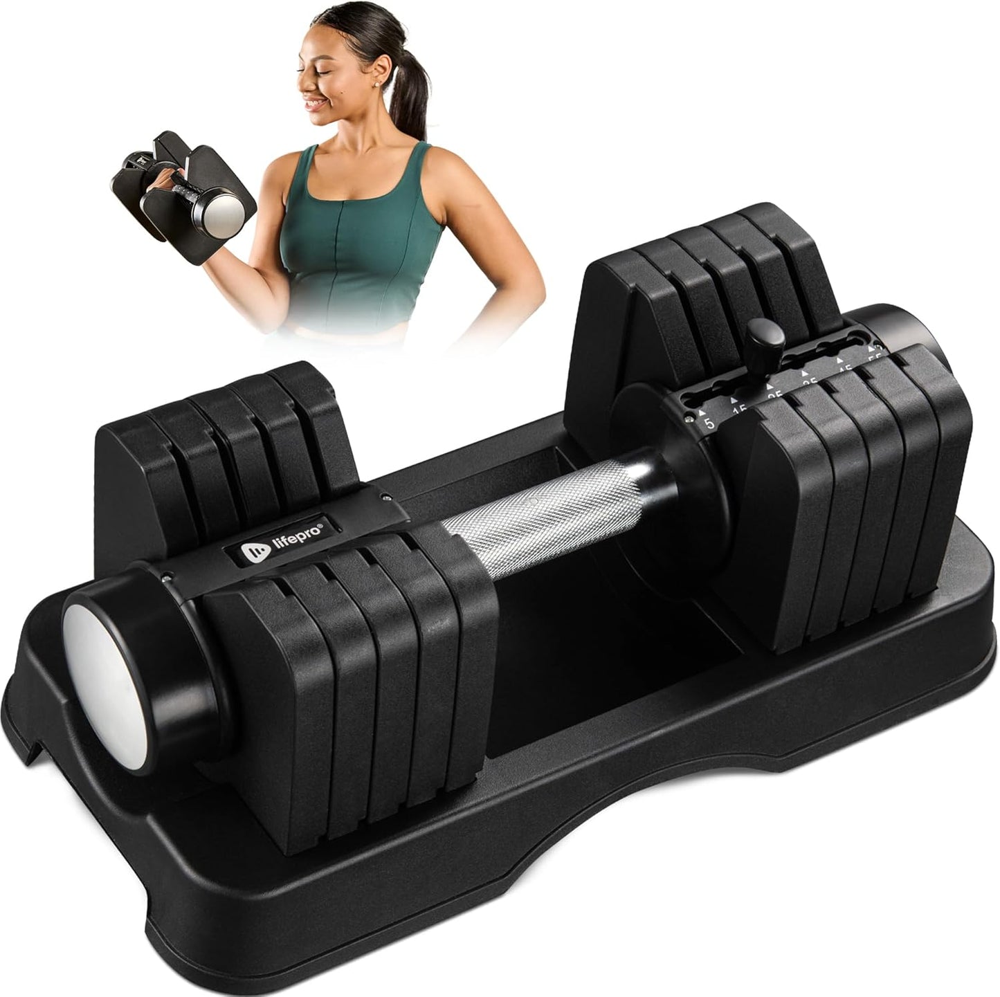 Adjustable Dumbbells Set – Quick-Adjust Space-Saving Weights with Anti-Slip Handle for Home Gym Strength Training
