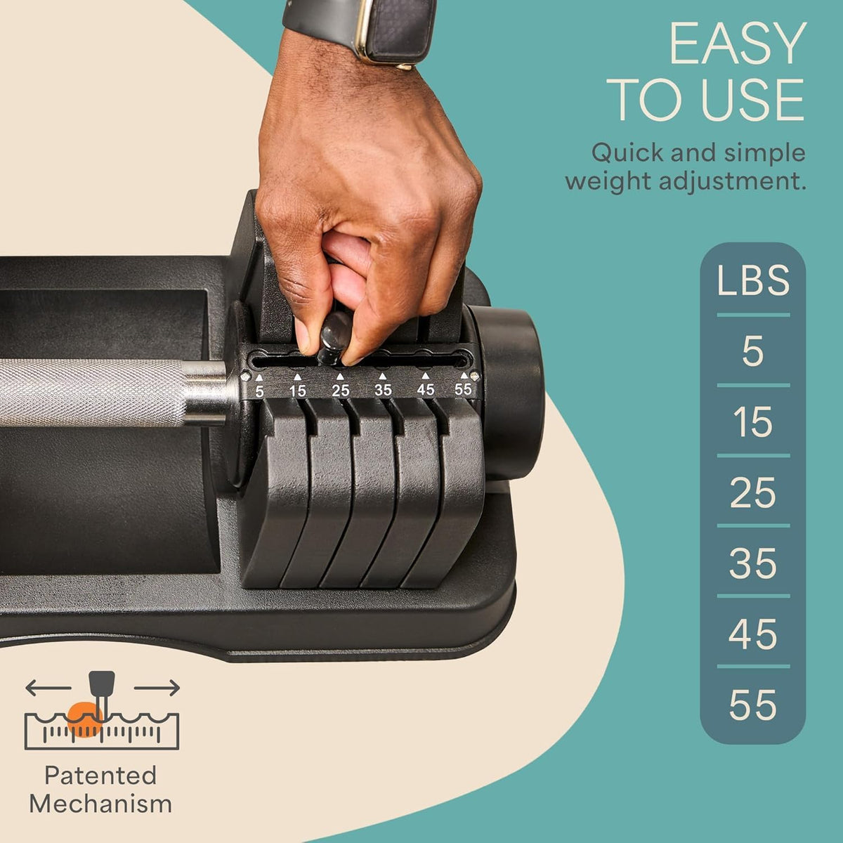 Adjustable Dumbbells Set – Quick-Adjust Space-Saving Weights with Anti-Slip Handle for Home Gym Strength Training