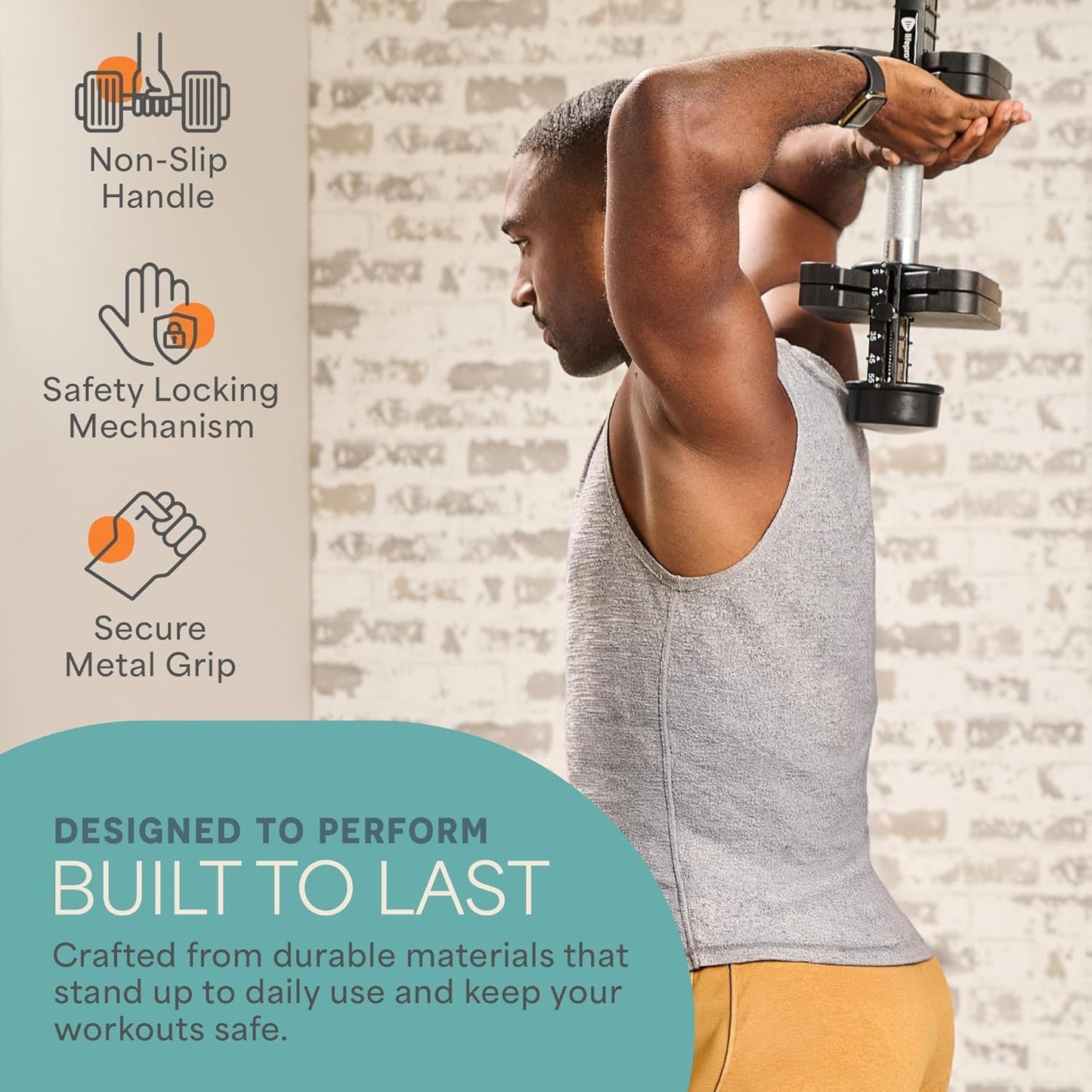 Adjustable Dumbbells Set – Quick-Adjust Space-Saving Weights with Anti-Slip Handle for Home Gym Strength Training