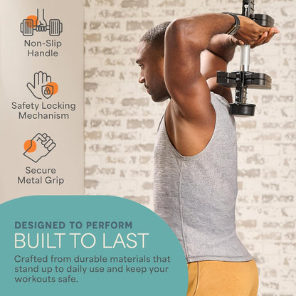 Adjustable Dumbbells Set – Quick-Adjust Space-Saving Weights with Anti-Slip Handle for Home Gym Strength Training