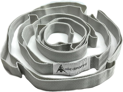 Stretching Strap Yoga Strap with Loops, Stretch Straps for Physical Therapy, Non-Elastic Exercise Strap for Pilates, Dance and Gymnastics with Workout Guide
