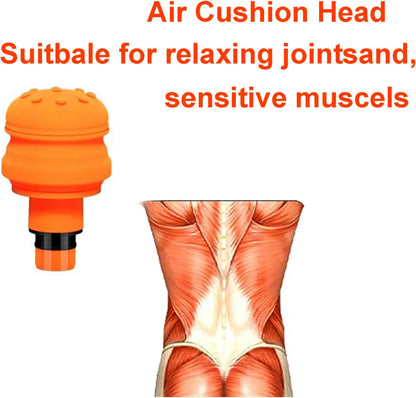 Massage Gun Heads,2 PCS Air-Cushion-Head Massage Gun Attachments,0.75 Inch Diameter Massage Gun Replaceable Soft Heads,19mm Diameter Muscle Massager Attachments for Back Massager Exchanging