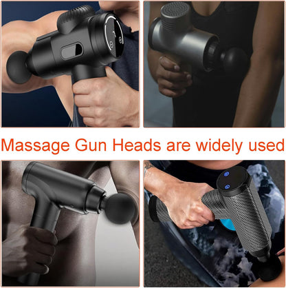 Massage Gun Heads,2 PCS Air-Cushion-Head Massage Gun Attachments,0.75 Inch Diameter Massage Gun Replaceable Soft Heads,19mm Diameter Muscle Massager Attachments for Back Massager Exchanging