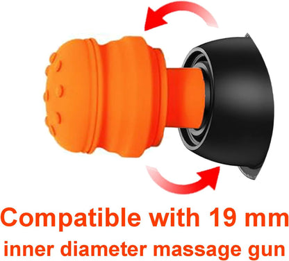 Massage Gun Heads,2 PCS Air-Cushion-Head Massage Gun Attachments,0.75 Inch Diameter Massage Gun Replaceable Soft Heads,19mm Diameter Muscle Massager Attachments for Back Massager Exchanging
