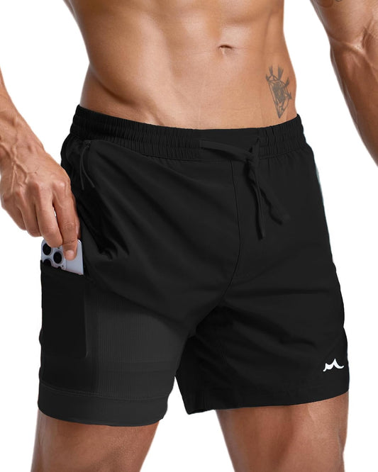 Men's Athletic Running Shorts with Liner Ultra Lightweight Workout Shorts 5"/ 7"