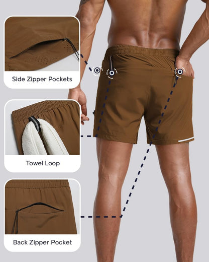 Men's Athletic Running Shorts with Liner Ultra Lightweight Workout Shorts 5"/ 7"