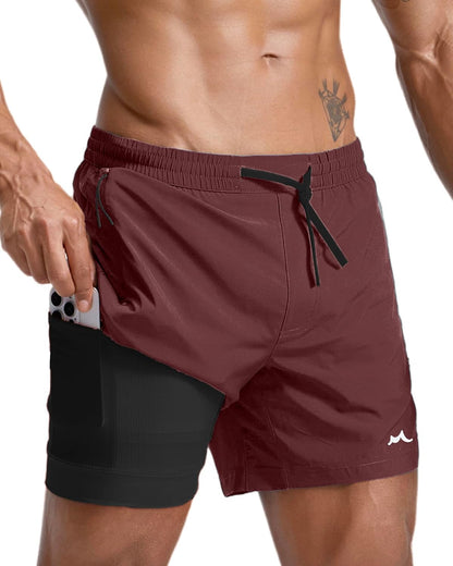 Men's Athletic Running Shorts with Liner Ultra Lightweight Workout Shorts 5"/ 7"