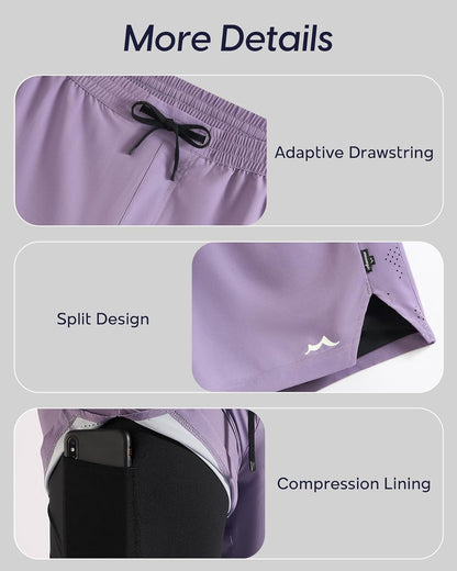 Men's Athletic Running Shorts with Liner Ultra Lightweight Workout Shorts 5"/ 7"