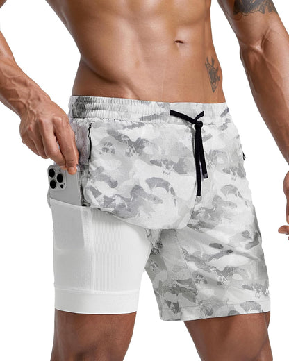 Men's Athletic Running Shorts with Liner Ultra Lightweight Workout Shorts 5"/ 7"