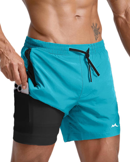 Men's Athletic Running Shorts with Liner Ultra Lightweight Workout Shorts 5"/ 7"
