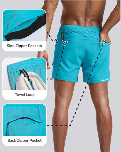 Men's Athletic Running Shorts with Liner Ultra Lightweight Workout Shorts 5"/ 7"