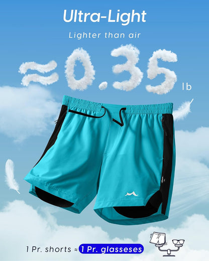 Men's Athletic Running Shorts with Liner Ultra Lightweight Workout Shorts 5"/ 7"
