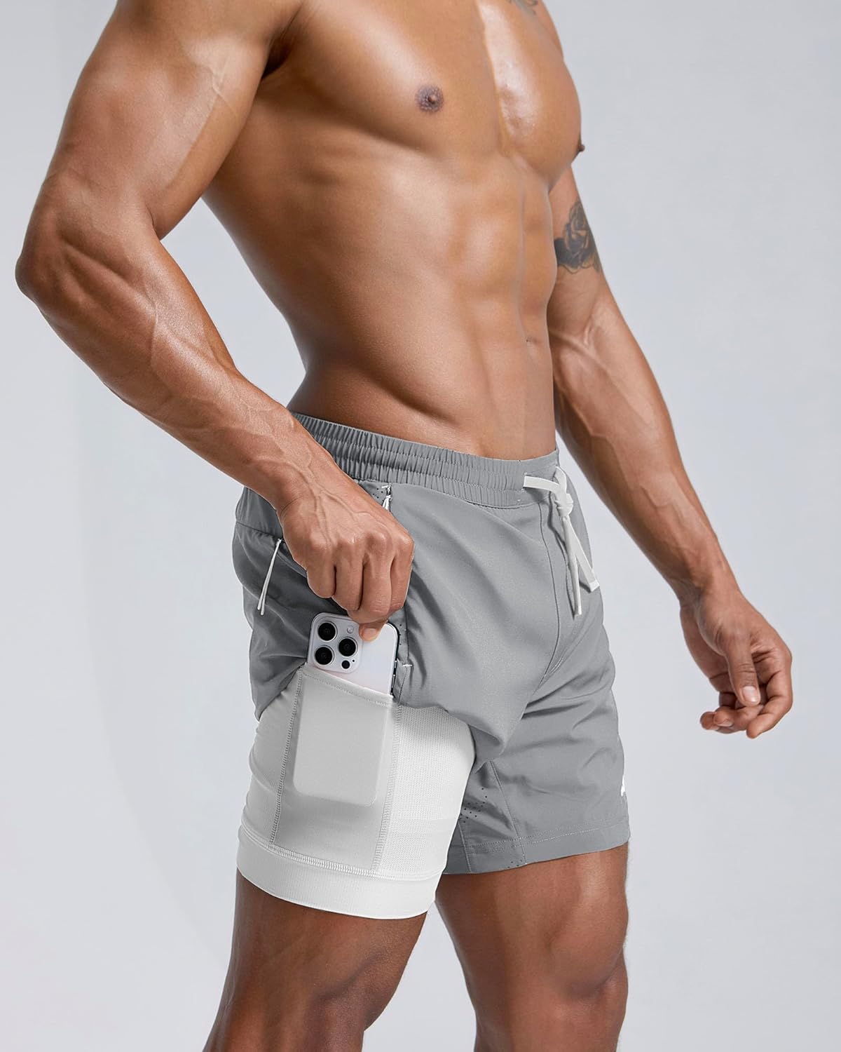 Men's Athletic Running Shorts with Liner Ultra Lightweight Workout Shorts 5"/ 7"