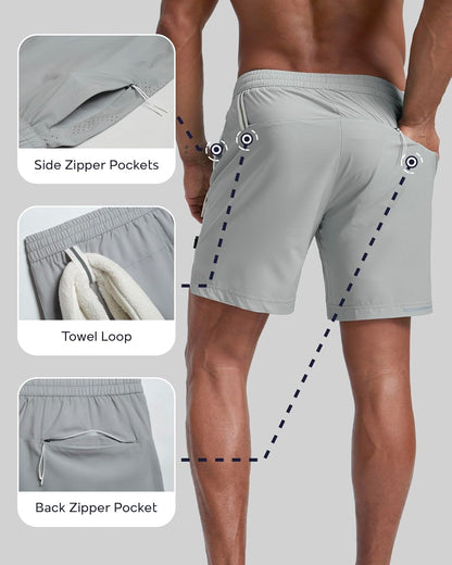 Men's Athletic Running Shorts with Liner Ultra Lightweight Workout Shorts 5"/ 7"