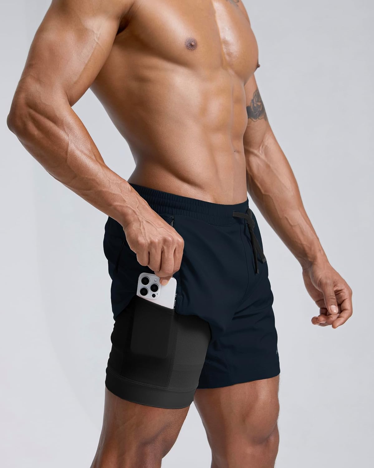 Men's Athletic Running Shorts with Liner Ultra Lightweight Workout Shorts 5"/ 7"