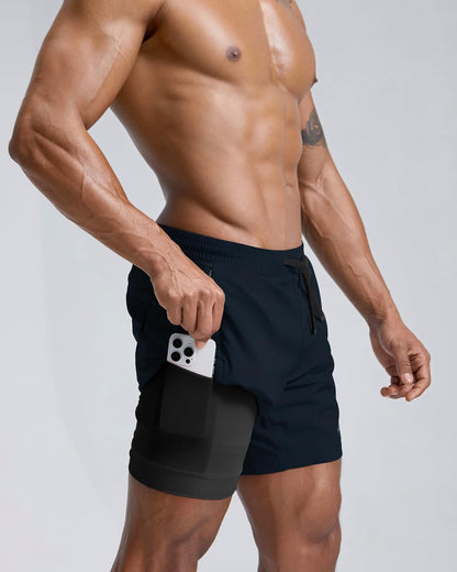 Men's Athletic Running Shorts with Liner Ultra Lightweight Workout Shorts 5"/ 7"