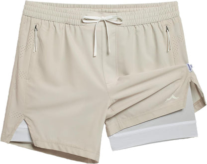 Men's Athletic Running Shorts with Liner Ultra Lightweight Workout Shorts 5"/ 7"