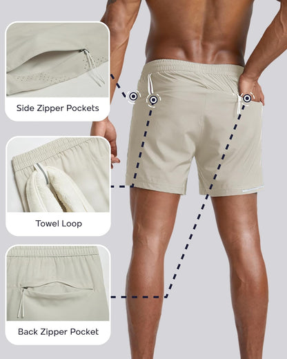 Men's Athletic Running Shorts with Liner Ultra Lightweight Workout Shorts 5"/ 7"