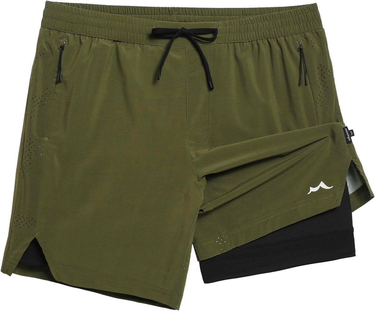 Men's Athletic Running Shorts with Liner Ultra Lightweight Workout Shorts 5"/ 7"