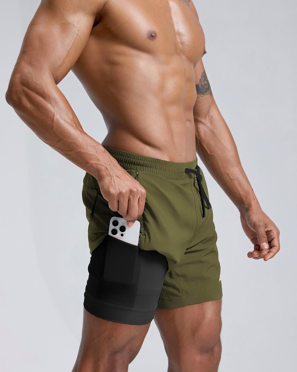Men's Athletic Running Shorts with Liner Ultra Lightweight Workout Shorts 5"/ 7"