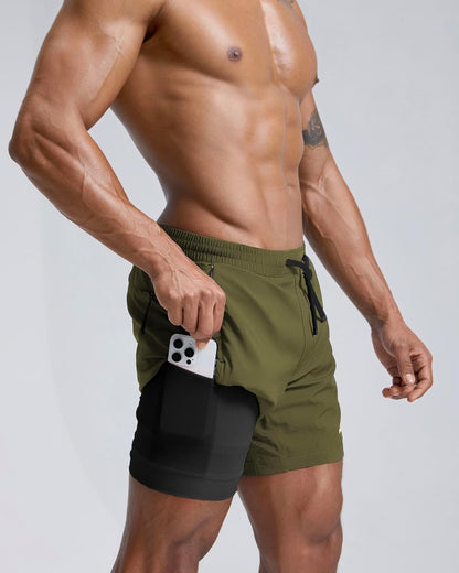 Men's Athletic Running Shorts with Liner Ultra Lightweight Workout Shorts 5"/ 7"