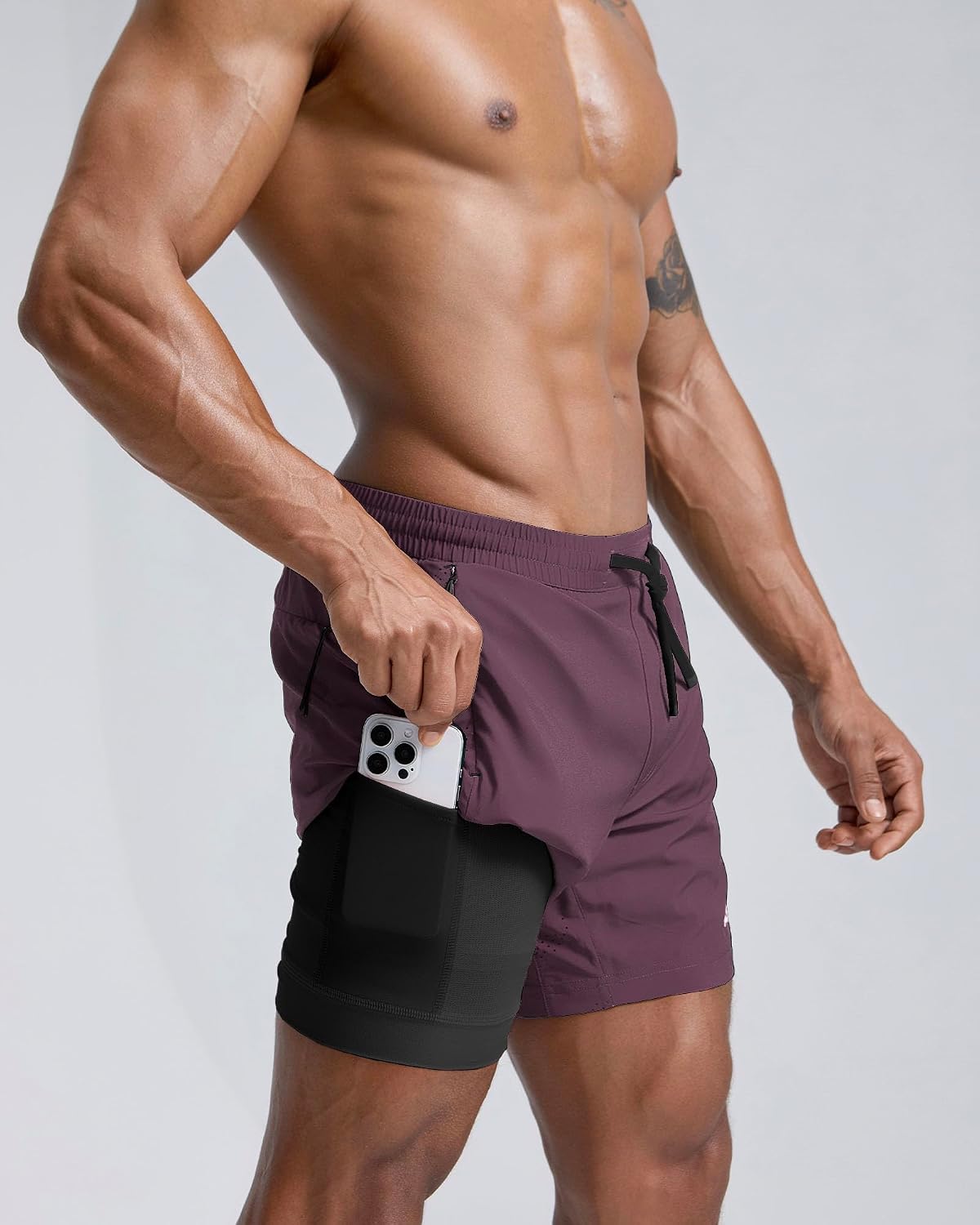Men's Athletic Running Shorts with Liner Ultra Lightweight Workout Shorts 5"/ 7"