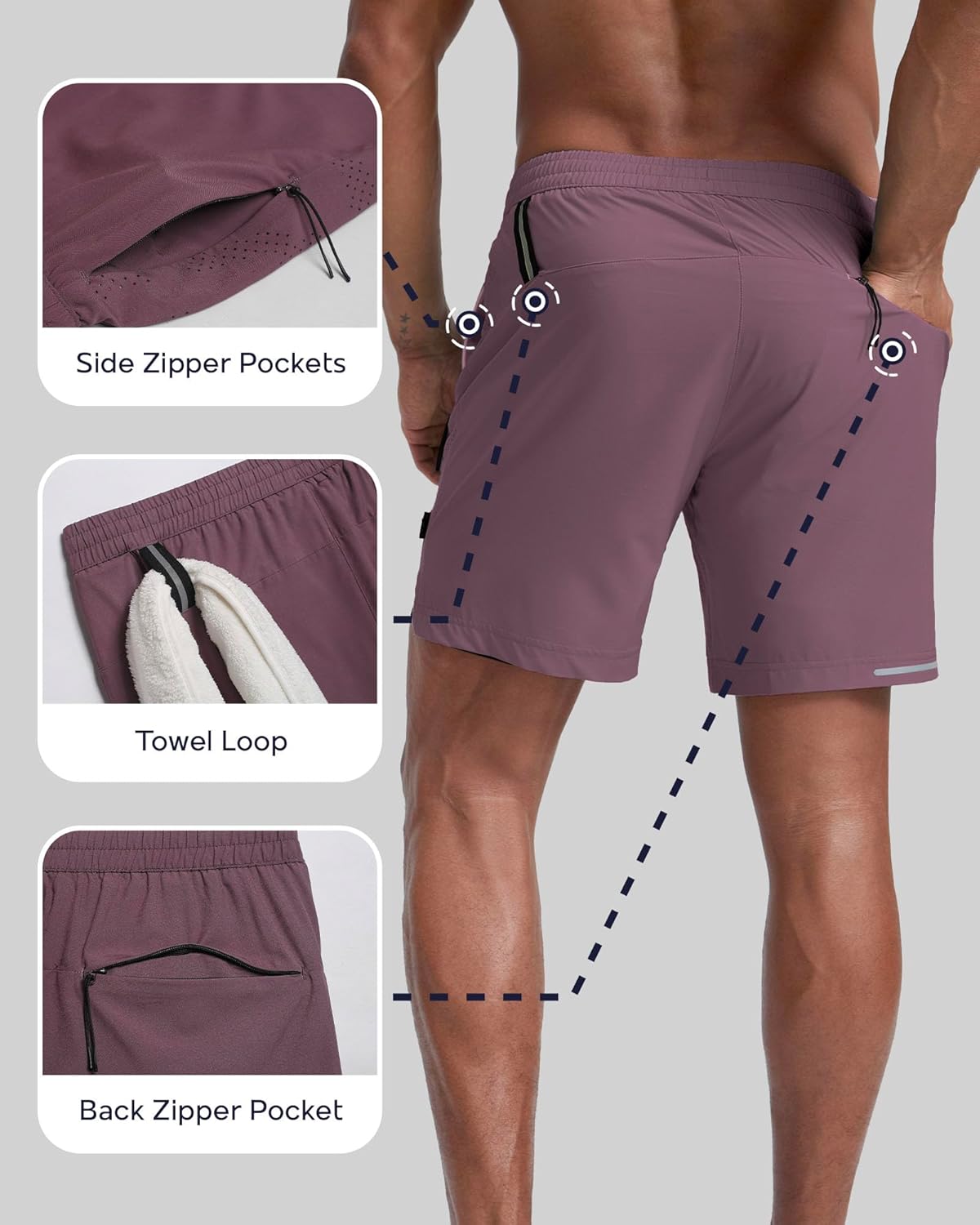 Men's Athletic Running Shorts with Liner Ultra Lightweight Workout Shorts 5"/ 7"