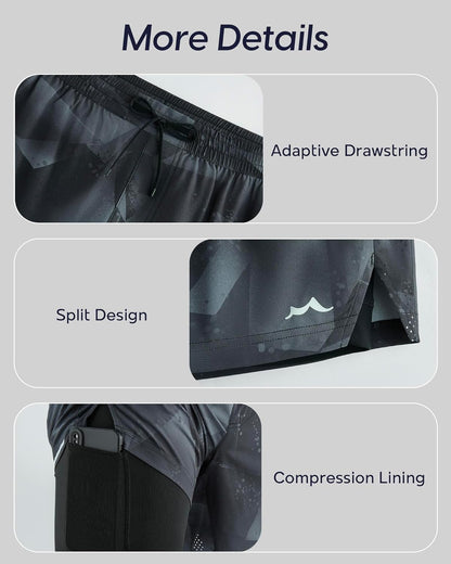 Men's Athletic Running Shorts with Liner Ultra Lightweight Workout Shorts 5"/ 7"