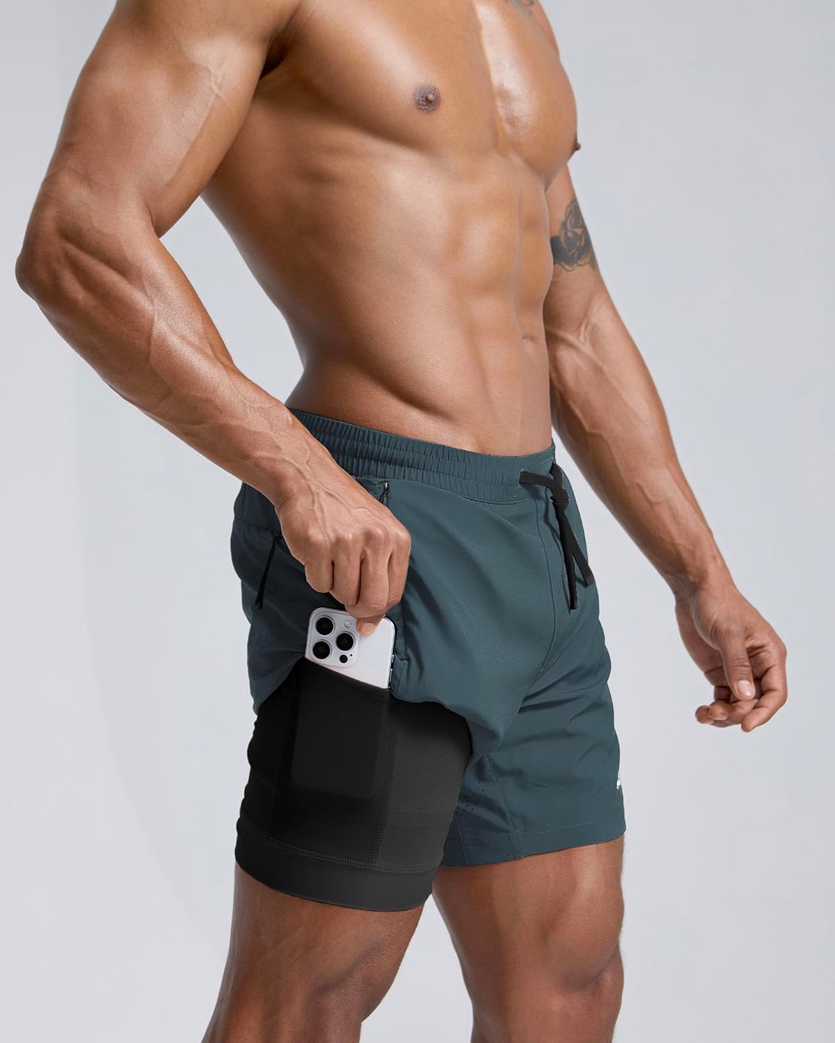 Men's Athletic Running Shorts with Liner Ultra Lightweight Workout Shorts 5"/ 7"
