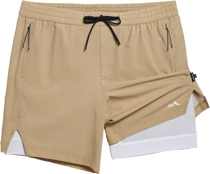 Men's Athletic Running Shorts with Liner Ultra Lightweight Workout Shorts 5"/ 7"
