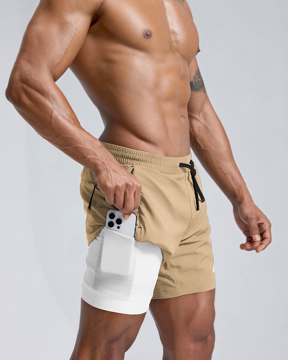 Men's Athletic Running Shorts with Liner Ultra Lightweight Workout Shorts 5"/ 7"