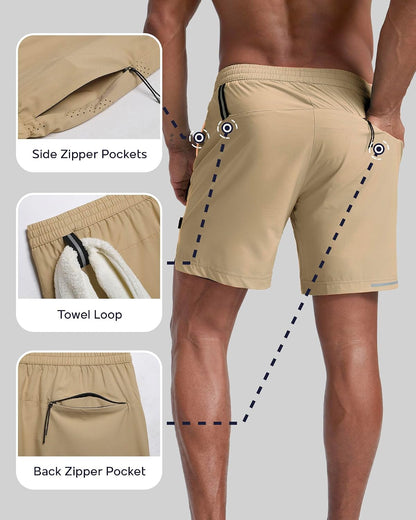Men's Athletic Running Shorts with Liner Ultra Lightweight Workout Shorts 5"/ 7"