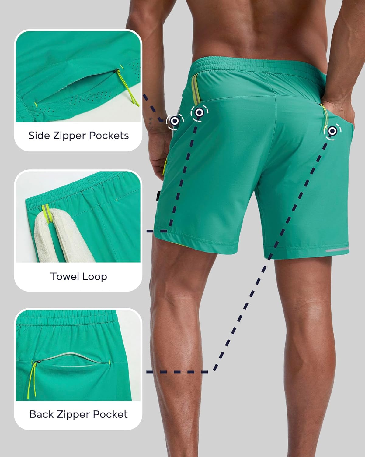 Men's Athletic Running Shorts with Liner Ultra Lightweight Workout Shorts 5"/ 7"