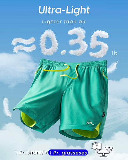 Men's Athletic Running Shorts with Liner Ultra Lightweight Workout Shorts 5"/ 7"