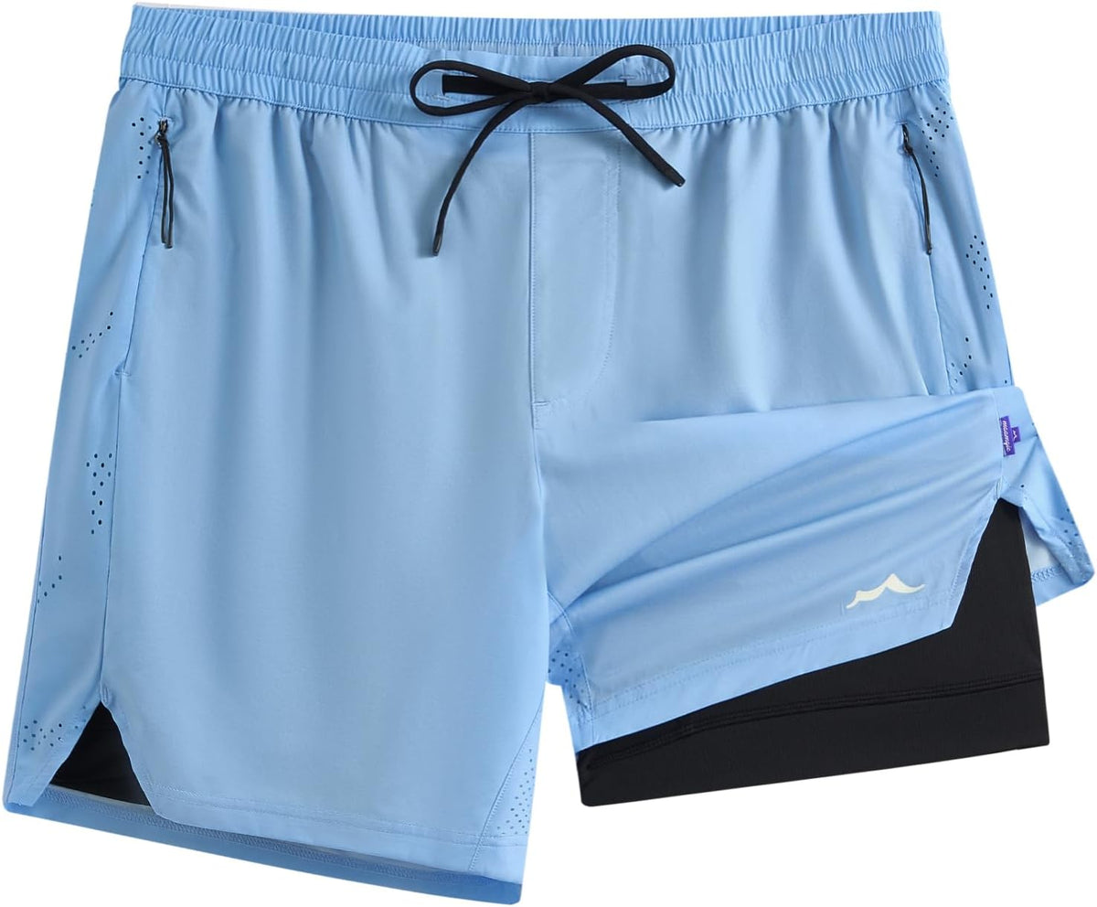 Men's Athletic Running Shorts with Liner Ultra Lightweight Workout Shorts 5"/ 7"