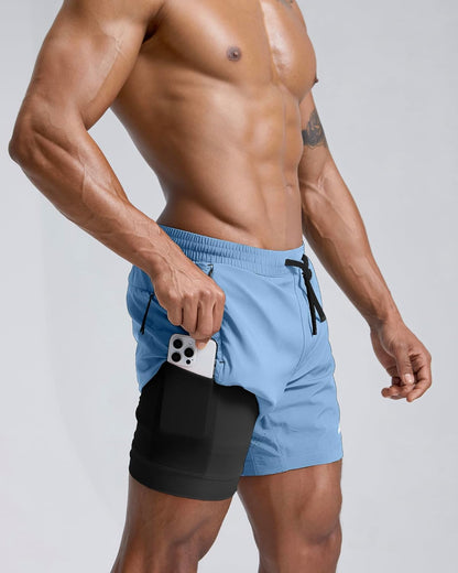 Men's Athletic Running Shorts with Liner Ultra Lightweight Workout Shorts 5"/ 7"