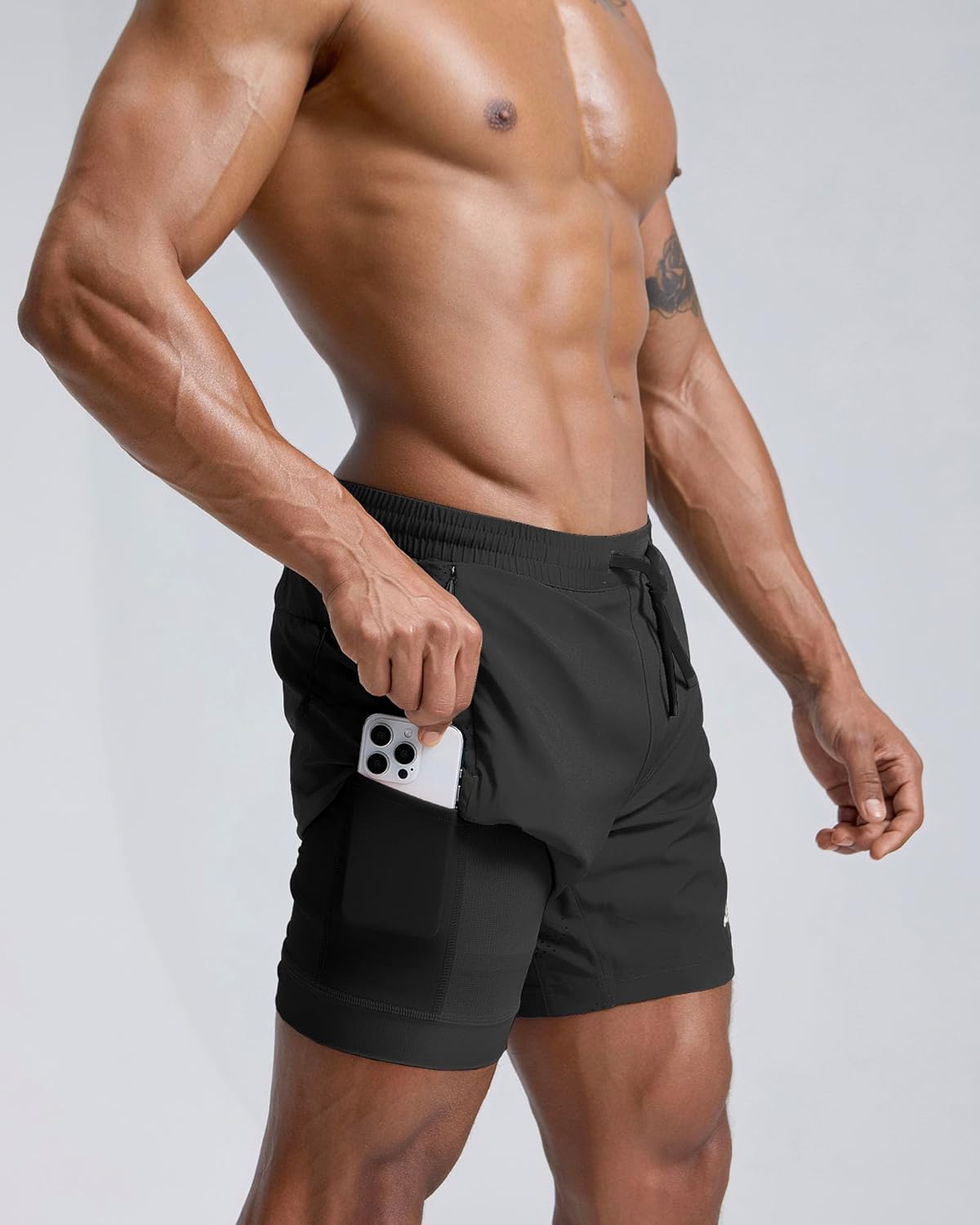Men's Athletic Running Shorts with Liner Ultra Lightweight Workout Shorts 5"/ 7"