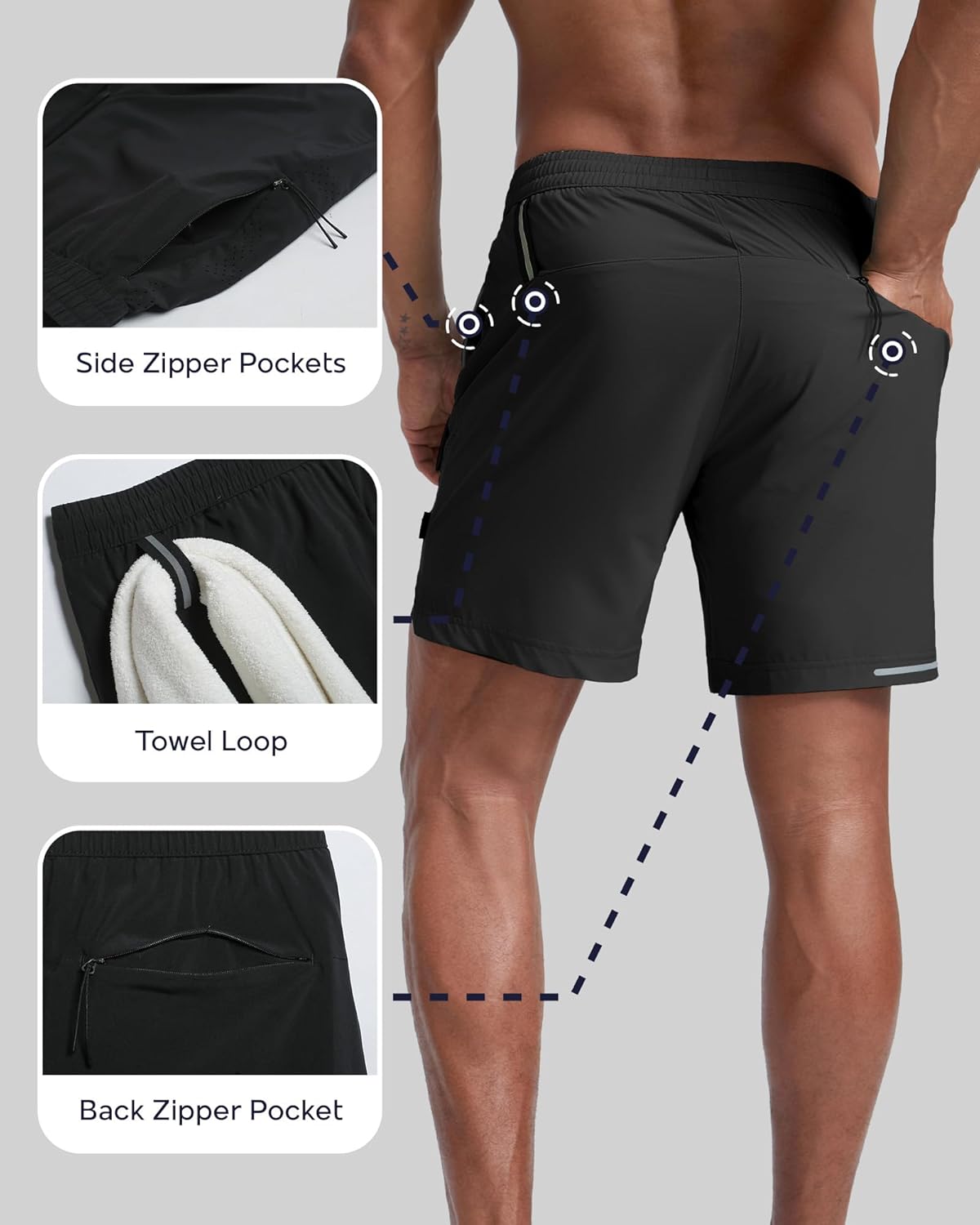Men's Athletic Running Shorts with Liner Ultra Lightweight Workout Shorts 5"/ 7"