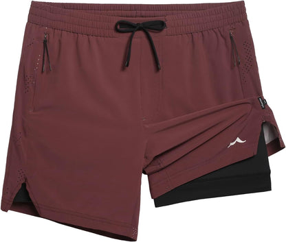 Men's Athletic Running Shorts with Liner Ultra Lightweight Workout Shorts 5"/ 7"