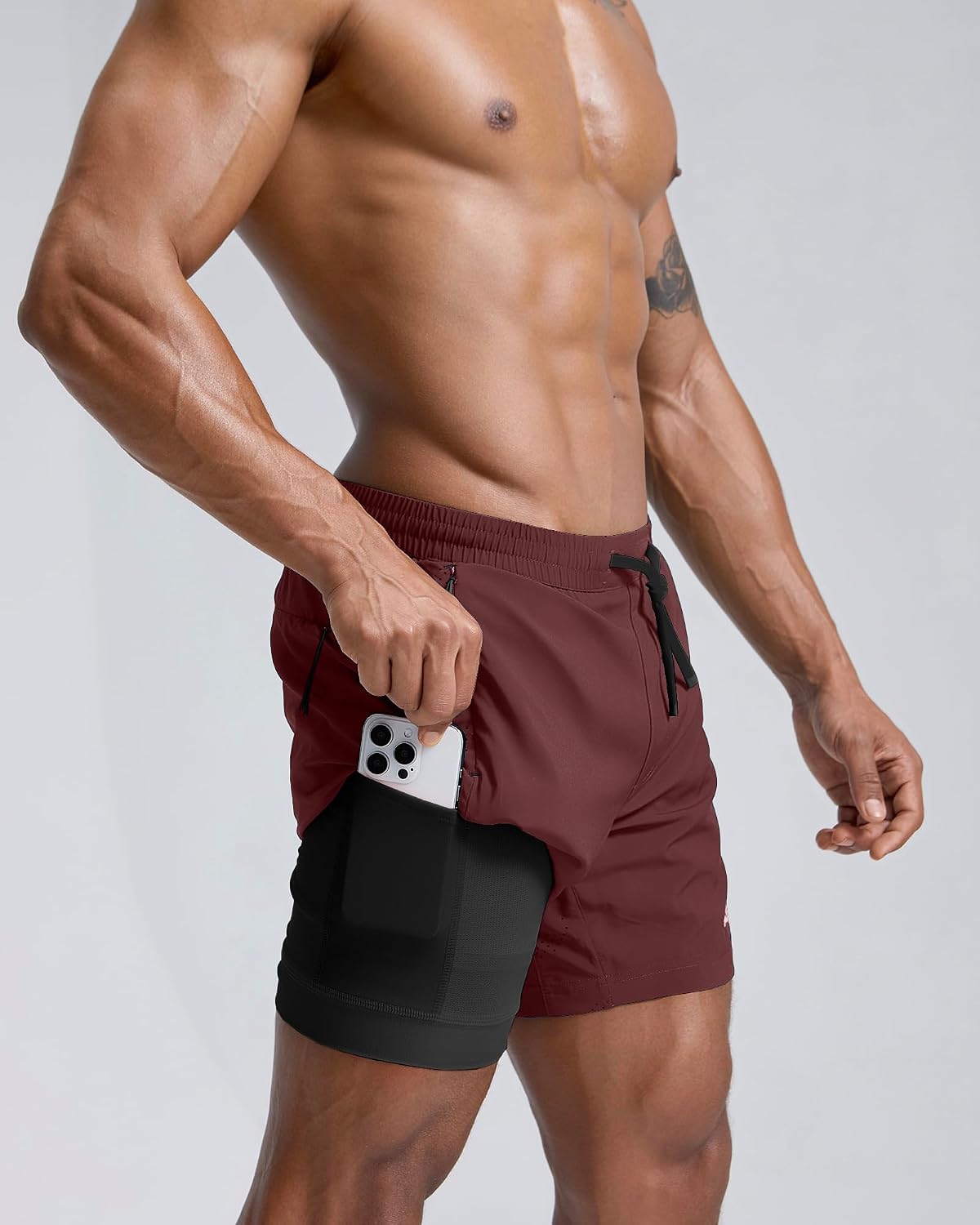 Men's Athletic Running Shorts with Liner Ultra Lightweight Workout Shorts 5"/ 7"