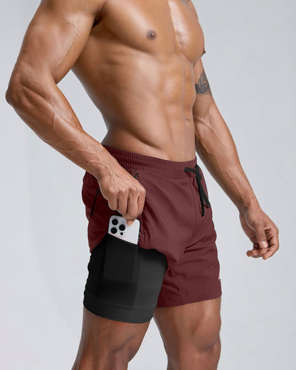 Men's Athletic Running Shorts with Liner Ultra Lightweight Workout Shorts 5"/ 7"