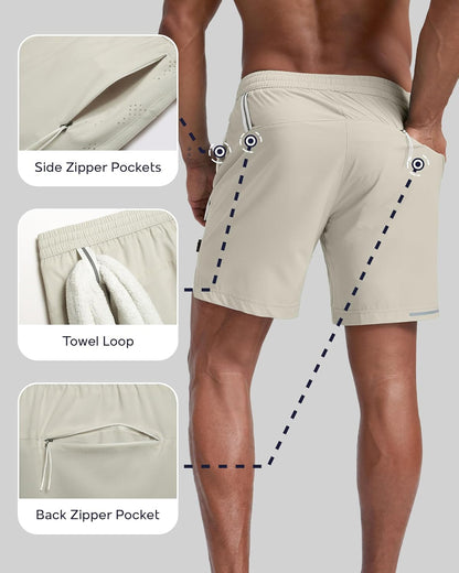 Men's Athletic Running Shorts with Liner Ultra Lightweight Workout Shorts 5"/ 7"