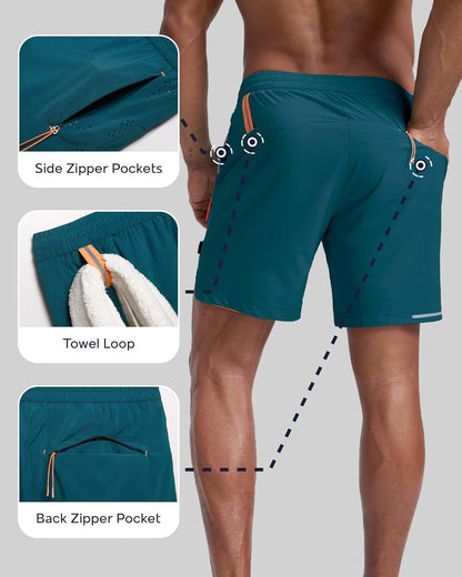 Men's Athletic Running Shorts with Liner Ultra Lightweight Workout Shorts 5"/ 7"