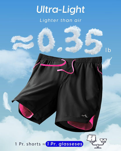 Men's Athletic Running Shorts with Liner Ultra Lightweight Workout Shorts 5"/ 7"